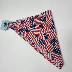 Small Pet Bandana‎ USA Flag Patriotic 4th of July New Shimmer